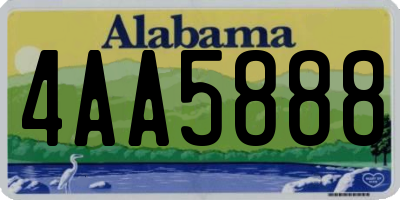 AL license plate 4AA5888