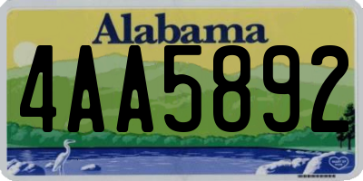 AL license plate 4AA5892