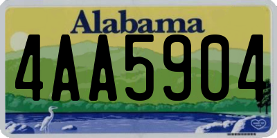 AL license plate 4AA5904