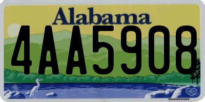 AL license plate 4AA5908