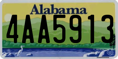 AL license plate 4AA5913