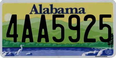 AL license plate 4AA5925