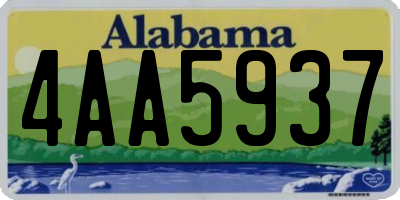 AL license plate 4AA5937