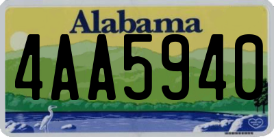 AL license plate 4AA5940