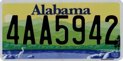 AL license plate 4AA5942