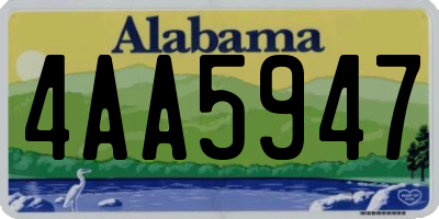 AL license plate 4AA5947