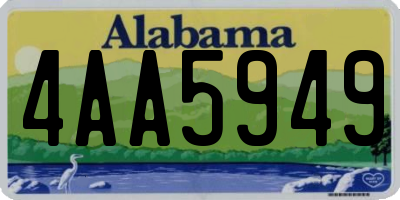 AL license plate 4AA5949
