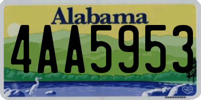 AL license plate 4AA5953