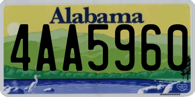 AL license plate 4AA5960