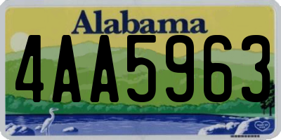 AL license plate 4AA5963