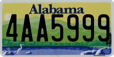 AL license plate 4AA5999