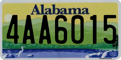AL license plate 4AA6015