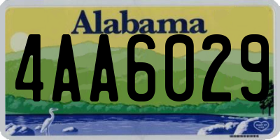 AL license plate 4AA6029