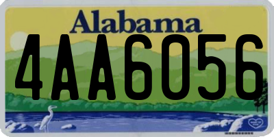 AL license plate 4AA6056