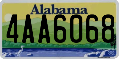 AL license plate 4AA6068