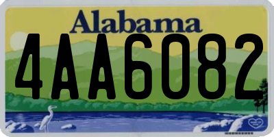 AL license plate 4AA6082