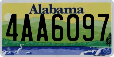 AL license plate 4AA6097