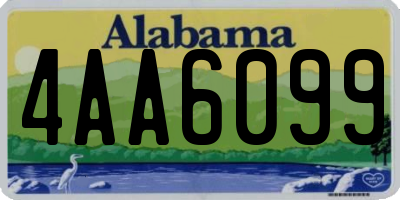 AL license plate 4AA6099