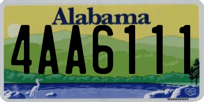 AL license plate 4AA6111