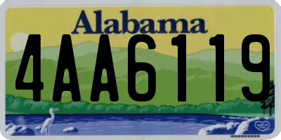AL license plate 4AA6119