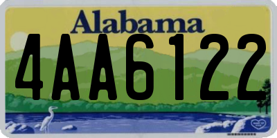 AL license plate 4AA6122