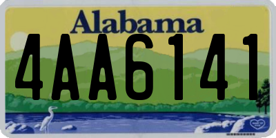 AL license plate 4AA6141