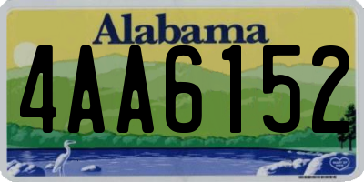 AL license plate 4AA6152