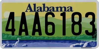 AL license plate 4AA6183