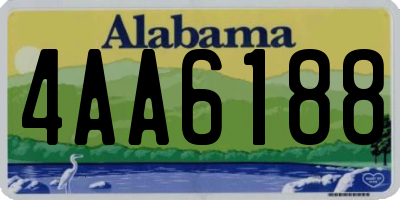 AL license plate 4AA6188