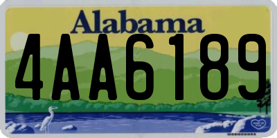 AL license plate 4AA6189