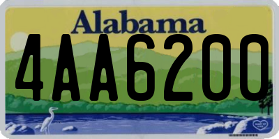 AL license plate 4AA6200