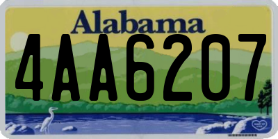 AL license plate 4AA6207
