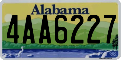 AL license plate 4AA6227