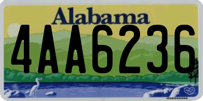 AL license plate 4AA6236