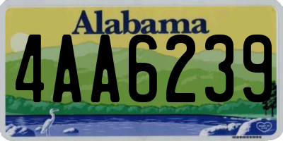 AL license plate 4AA6239