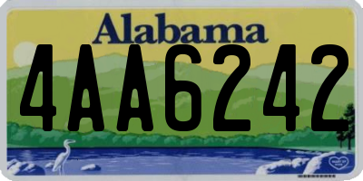 AL license plate 4AA6242