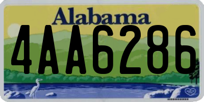 AL license plate 4AA6286