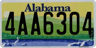AL license plate 4AA6304