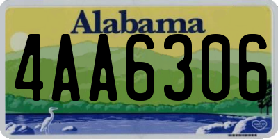 AL license plate 4AA6306
