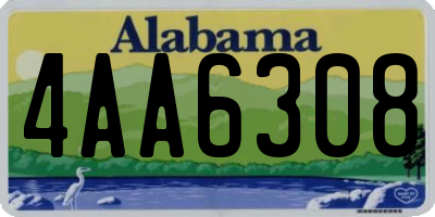 AL license plate 4AA6308