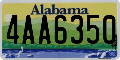 AL license plate 4AA6350
