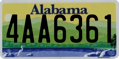AL license plate 4AA6361