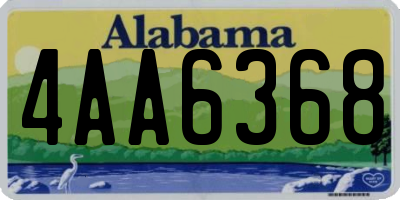 AL license plate 4AA6368