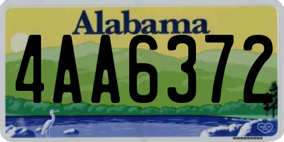 AL license plate 4AA6372