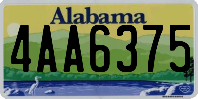 AL license plate 4AA6375
