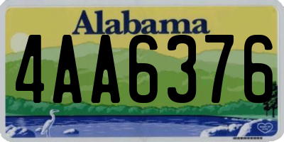 AL license plate 4AA6376
