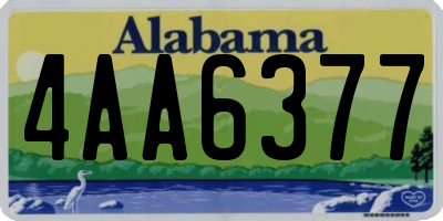 AL license plate 4AA6377