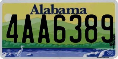 AL license plate 4AA6389