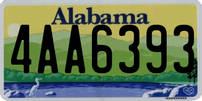AL license plate 4AA6393
