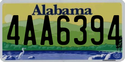 AL license plate 4AA6394